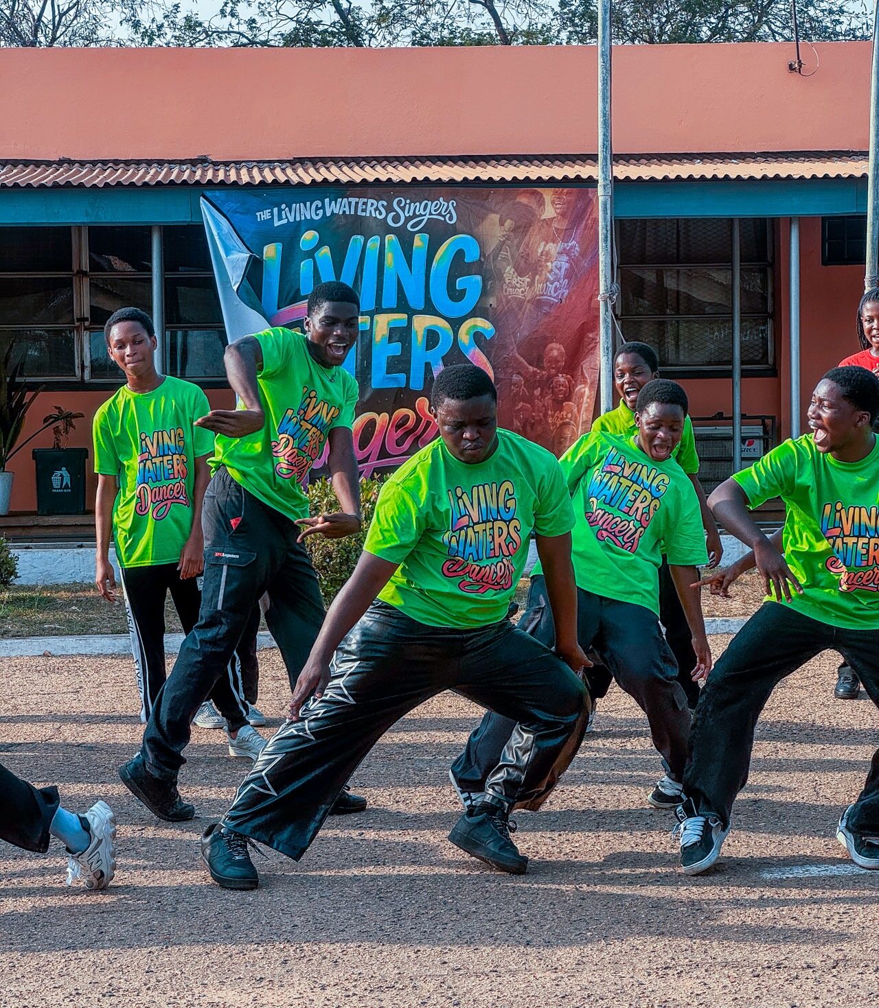 Living Waters Dancers performing a choreographed routine