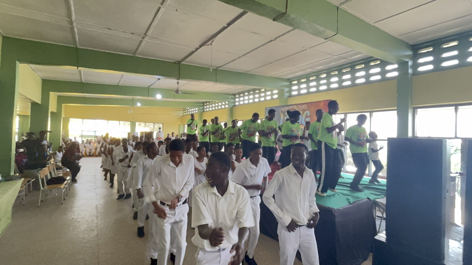 Ministering at a school programme — Living Waters Incorporated