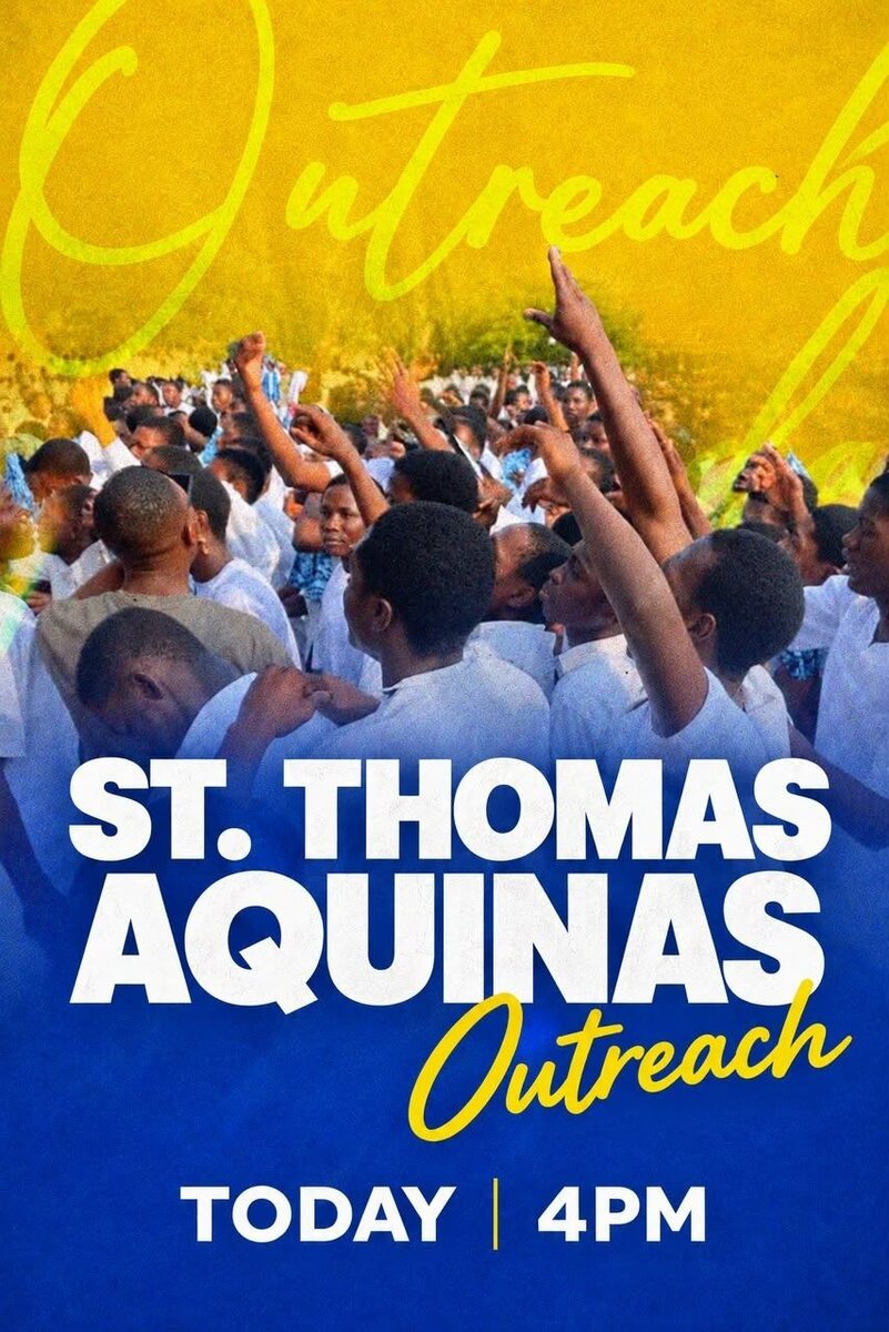 St. Thomas Aquinas Outreach event flyer
